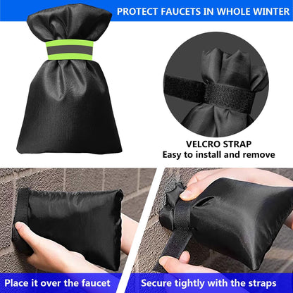 Outdoor Faucet Covers for Winter Freeze Protection, 2 Pack 8.8" H X 5.9" W Outside Winterize Insulation Hose Bib Water Spigot Cover Winter Insulated Outdoor Sock Faucet Cover for Cold Weather
