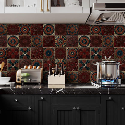 Peel and Stick Backsplash Tile Sticker for Kitchen and Bathroom Walls - 24 Removable 5.9"x5.9" Tiles, Waterproof