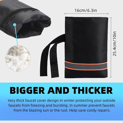 Outdoor Faucet Socks - 5.9" W x 7.7" H for Winter Freeze Protection, Tap Cover, Spigot Cover - 3 Piece