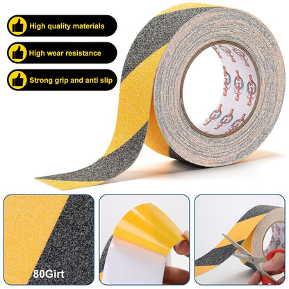 Anti Slip Tape 2 Inch x 16.5 Ft, Non Slip Waterproof Safety Grip Adhesive Traction Tape for Steps, Stair Treads and Ramps, Indoor & Outdoor Use