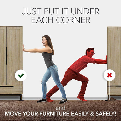 Chair Sliders X-PROTECTOR – Furniture Sliders 40 pcs Carpet Sliders 1” – The Best Furniture Moving Pads – Premium Chair Leg Floor Protectors – Slide Effortlessly with Chair Pads & Protect Your Floor!