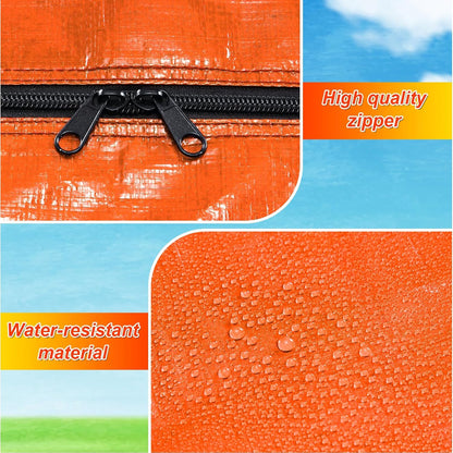 Windyun 4 Pack 57 Gallon Extra Large Moving Bags XXL Heavy Duty Storage Bag with Strong Zipper Handle Jumbo Big Tote Box Foldable for College Dorm Travel Clothes Duffle Blanket Pillow(Red)