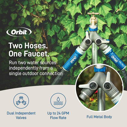 Orbit Elevated 2-Way Shut-Off Hose Y Adapter, 28294