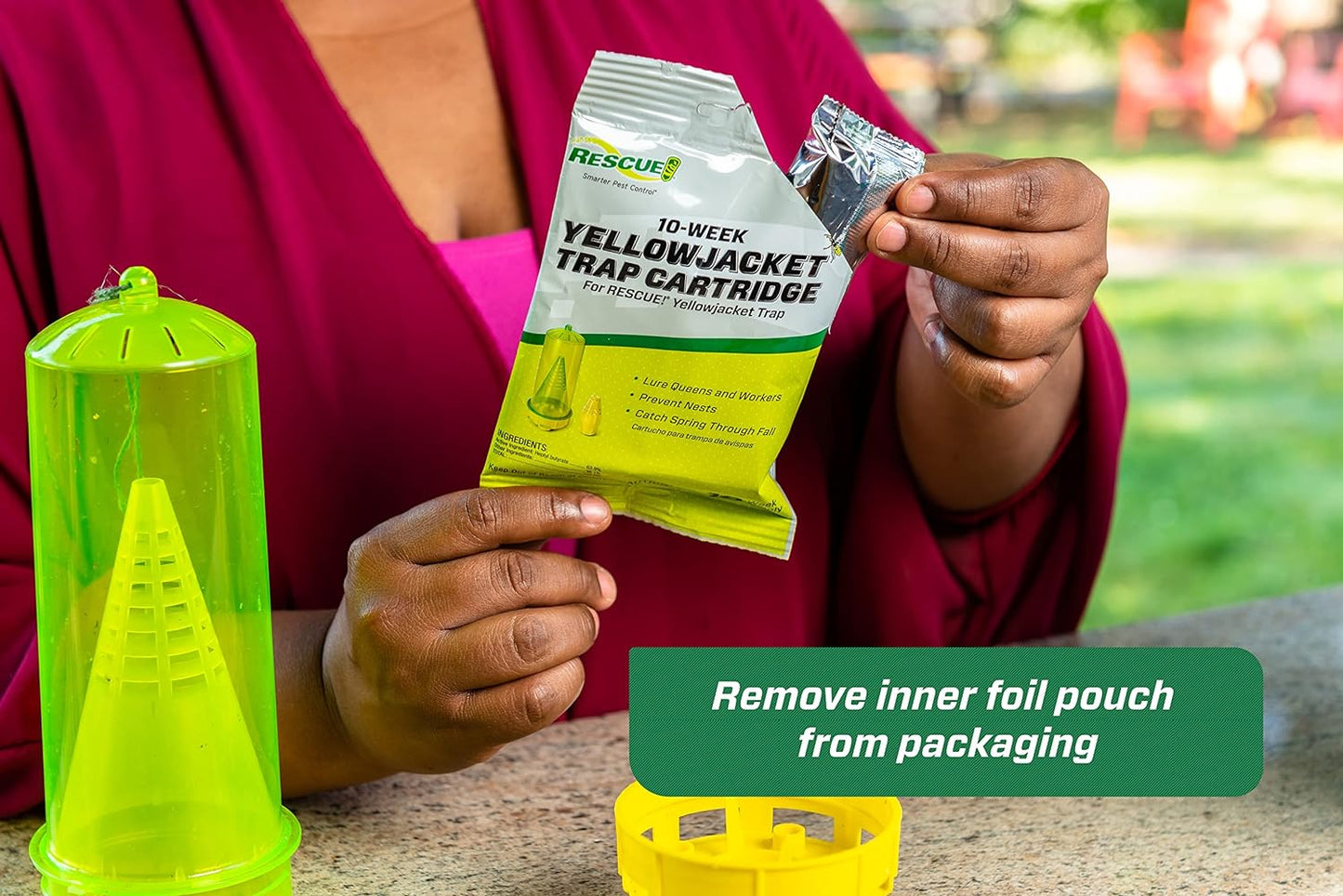 RESCUE! Yellowjacket Attractant Reusable Yellowjacket Traps – 4 Week Supply | insect-repellants