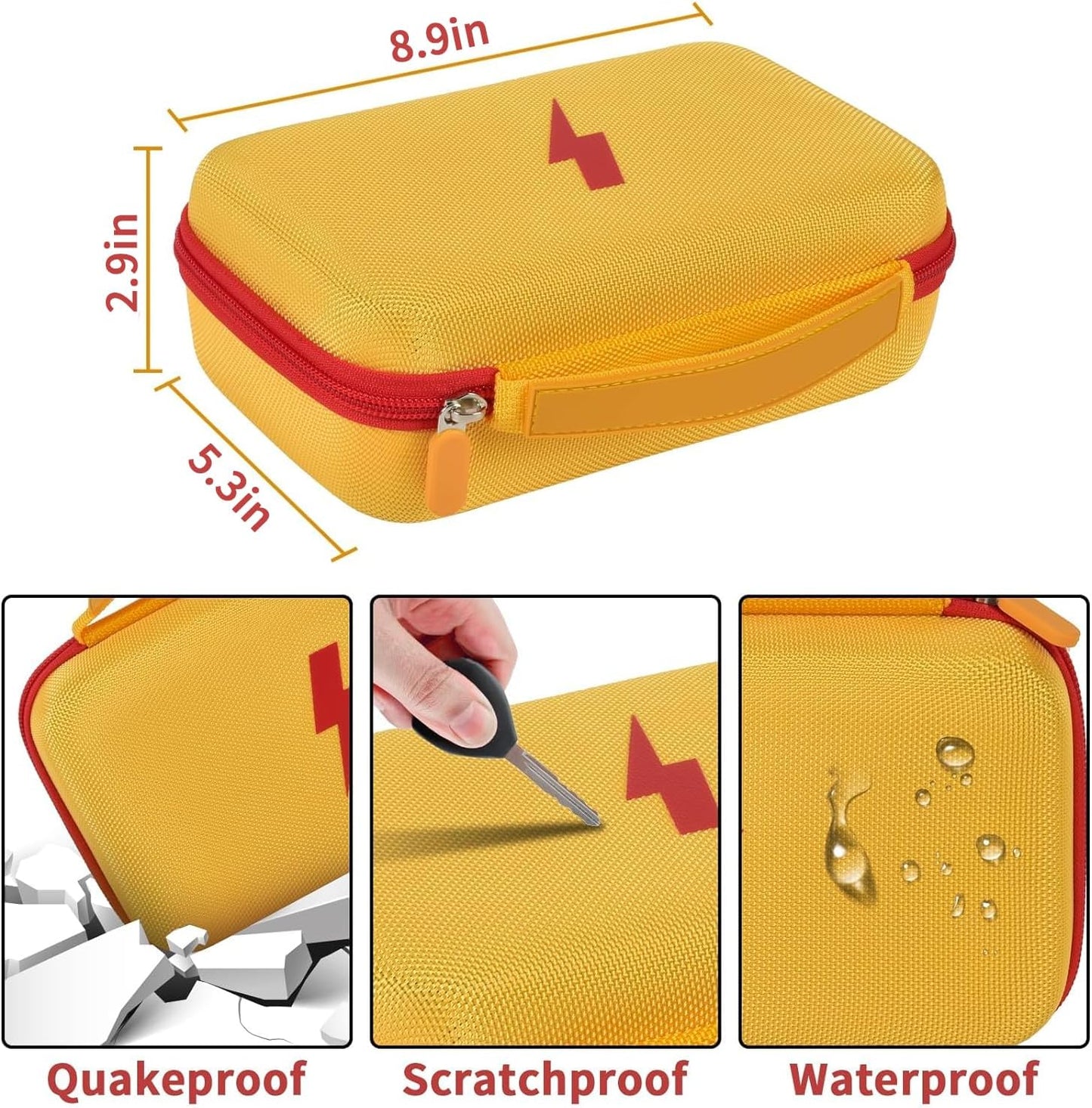 Comecase Hard Carrying Case for Fluke 87-V/ 88V/ 15B+/ 17B+ and More Digital Multimeter, Protective Travel Storage Bag - Black