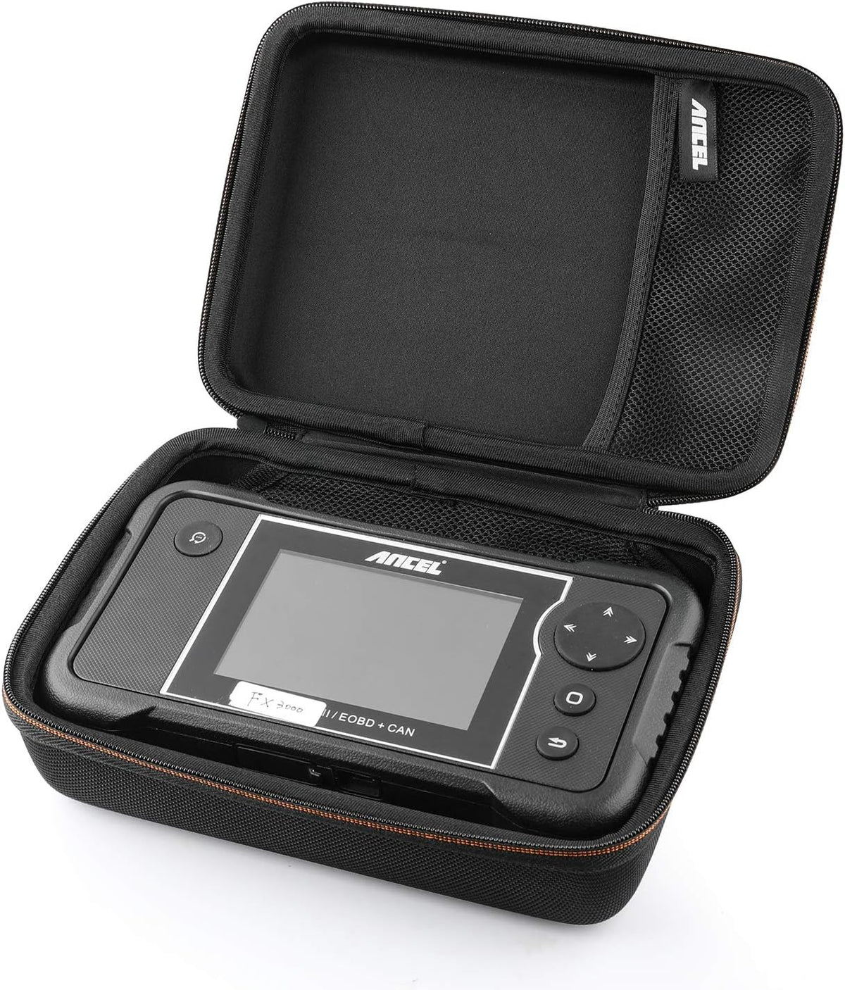 ANCEL Protective Case Storage Bag for OBD2 Scanner FX2000 FX6000, Code Reader AD530 VD500 BM700, Battery Tester BST200 BM200 BA301, Professional Waterproof Shockproof Carry Box with Zipper(Case Only)