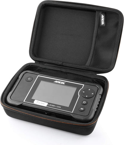 ANCEL Protective Case Storage Bag for OBD2 Scanner FX2000 FX6000, Code Reader AD530 VD500 BM700, Battery Tester BST200 BM200 BA301, Professional Waterproof Shockproof Carry Box with Zipper(Case Only)