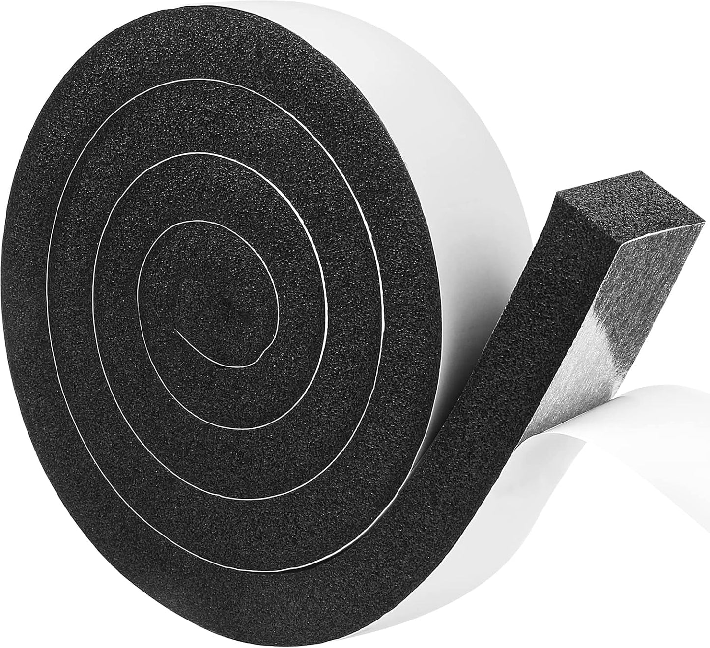 Seal Foam Tape,1/2 Inch W x 1/8 Inch T Weather Stripping for Door and Window,High Density Single Sided Closed Cell Door Insulation Weather Strip, 3 Rolls Total 50FT Black