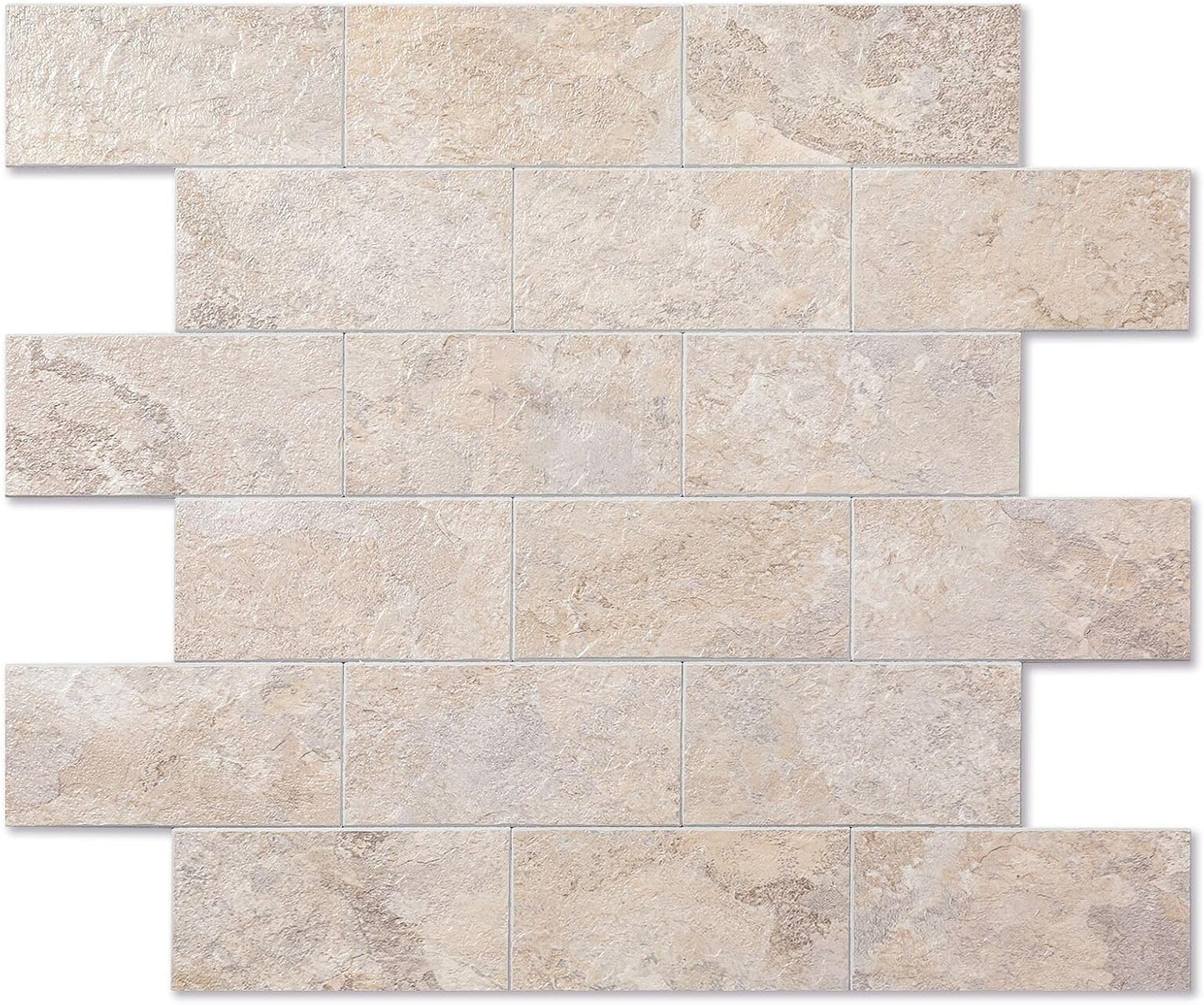 2026 New Upgrade Peel and Stick Backsplash Tile, Peel and Stick 11.34" X 11.57" Wall Tile for Kitchen, Bathroom, Fireplace, Laundry (Beige Ecru, 10 Packs)