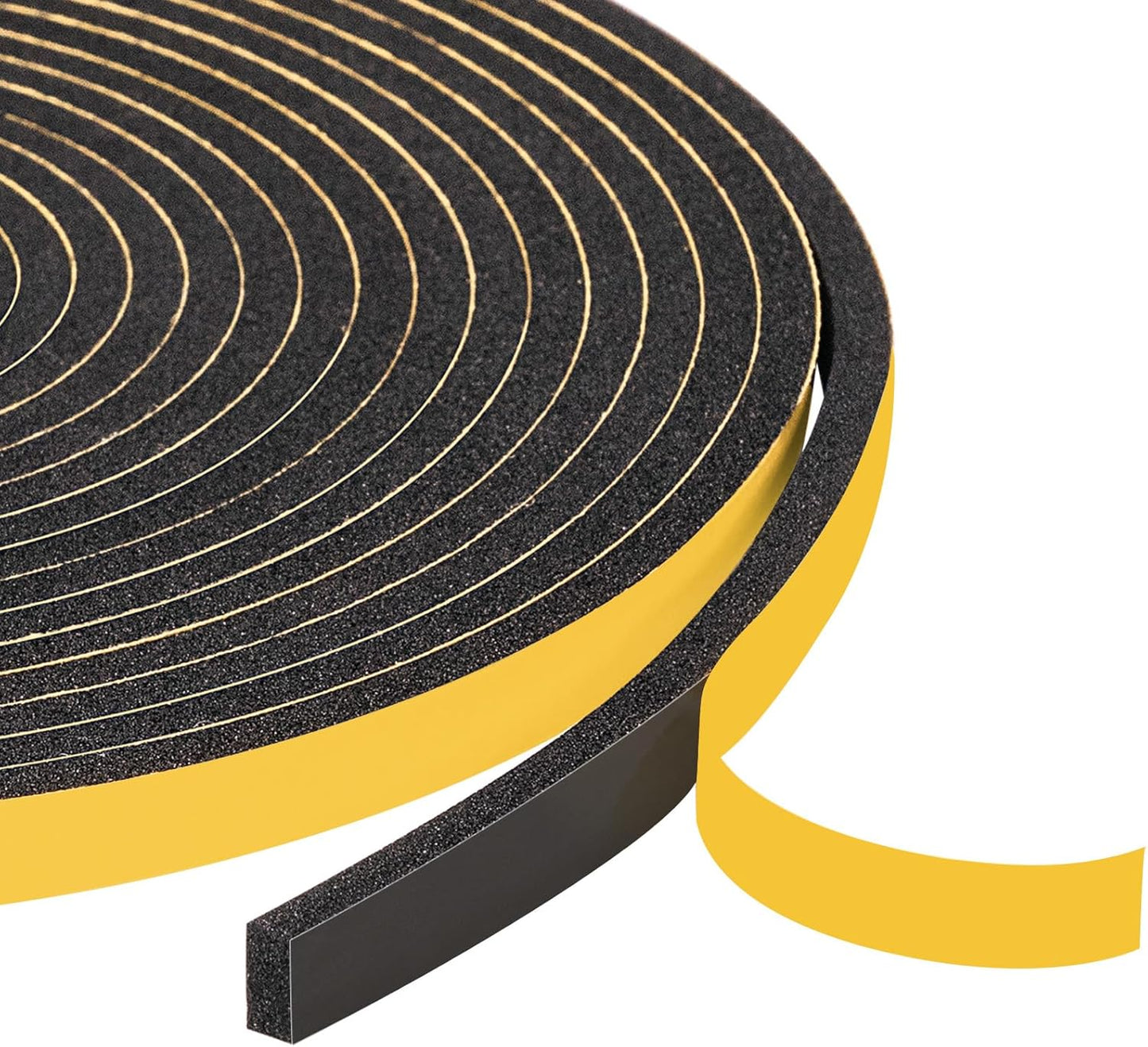 Yotache Self Adhesive Foam Gasket Tape 1/2" W X 1/2" T (New Adhesive Craft) for Doors Soundproofing Weather Seal Strip Insulation, 13 Ft Length