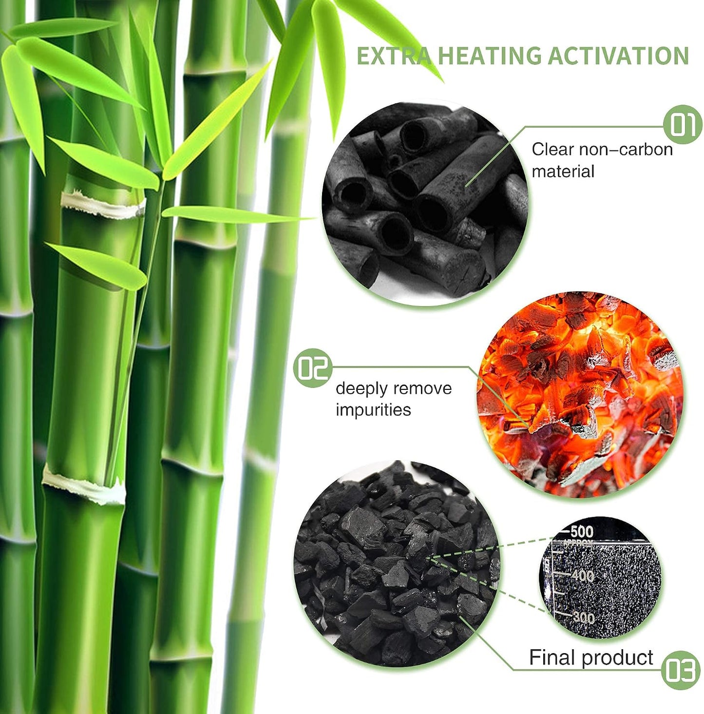 18 Pack Bamboo Charcoal Air Purifying Bag, Activated Charcoal Bags Odor Absorber, Moisture Absorber, Natural Car Air Freshener, Shoe Deodorizer, Odor Eliminators For Home, Pet, Closet (6x50g, 6x150g)