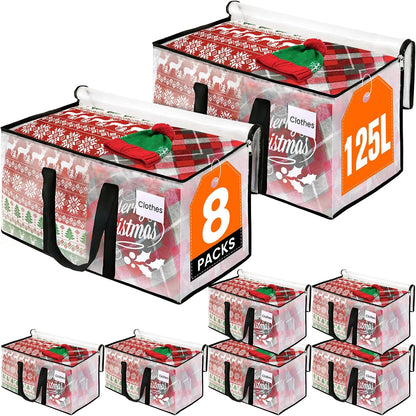 RoomHacks Heavy Duty Clear Moving Bags with Reinforced Handle and Double Zipper, Storage Totes, Packing Bags Alternative to Moving Essential and Supplies Box, Clear, Large, 6 Packs
