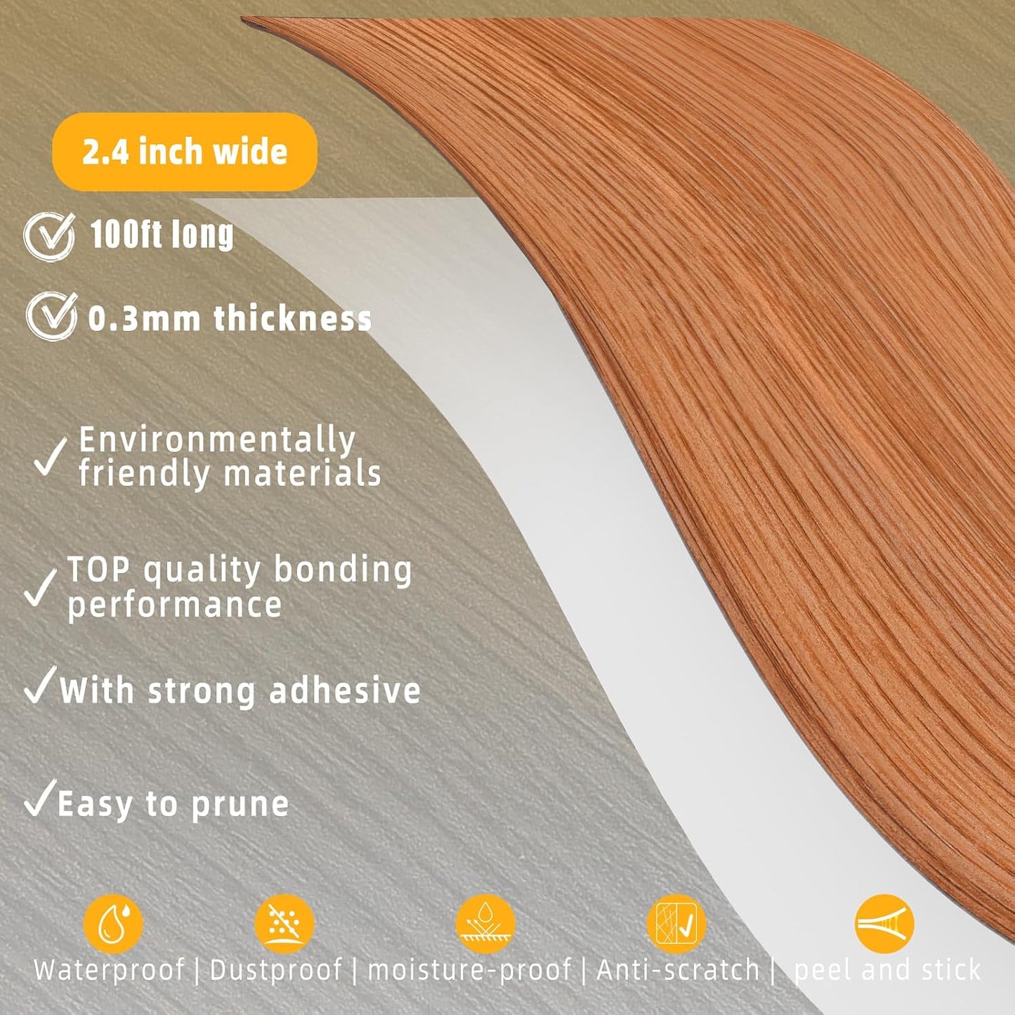 GSCIT Club Wood Grain Repair Tape, 2.4 inch X 15ft Self Adhesive Maple Grain Repair Patch for Tables, Chairs, Baseboards, Doors, Windows, Floors, Handicraft DIY. - Colors B