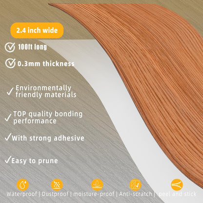 GSCIT Club Wood Grain Repair Tape, 2.4 inch X 15ft Self Adhesive Maple Grain Repair Patch for Tables, Chairs, Baseboards, Doors, Windows, Floors, Handicraft DIY. - Colors B