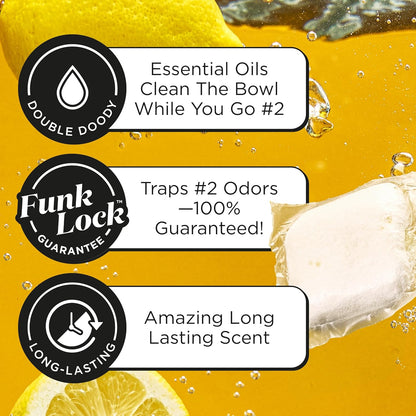Poo-Pourri Before-You-Go 2-in-1 Toilet Potty Pods, Original Citrus, 5 Ct, Bathroom Odor Deodorizer and Toilet Cleaner with Essential Oils, Lemon, Bergamot and Lemongrass Scent (Pack of 4)