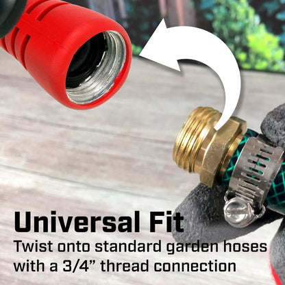Chapin 4608: Adjustable Cone Tip Garden Hose Spray Nozzle with Rear Trigger Grip, Threaded Connection Fits Standard Garden Hose, for Gardening, Landscaping, Watering and Outdoor Jobs, Red/Black