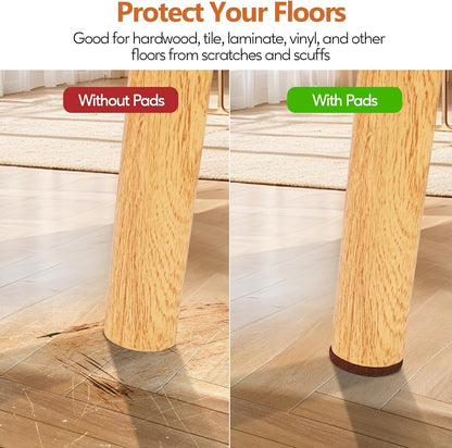 Furniture Pads 300 Pack Premium Furniture Felt Pads (Beige), Huge Quantity Self Adhesive Anti Scratch Floor Protector for Furniture Legs Hardwood with 60 Cabinet Door Bumpers