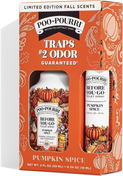 Poo-Pourri Before-You-Go Toilet Spray, Bamboo Rain, 2 Fl Oz, Up to 100 Uses, Bathroom Odor Deodorizer with Essential Oils for Home or Work, Travel Essentials, TSA Approved Size, Bamboo & Fresh Grass