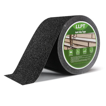 LLPT Grip Tape 2" x 16.5 Ft Ft Black Heavy Duty Anti Slip Tape | Waterproof, Deep Diamond Anti-Slip Texture, Strong Adhesion for House Stairs Ladders Bathroom Floor Steps Staircase Tread