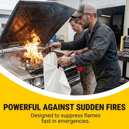 Performore 3-Pack Fire Blankets 40" x 40" Emergency Flame-Resistant Fire Suppression Blankets for Home, Kitchen, Grill, Car & Office Fiberglass Fire Safety Blanket for Small Fires