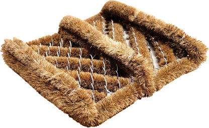 Gardenised Heavy-Duty Boot Scraper Brush Natural Coir Bristles on Durable Wire Frame for Outdoor Mud and Dirt Removal, Ideal for Cleaning Work Boots Hiking Shoes and Garden Footwear, 12x14 Inches