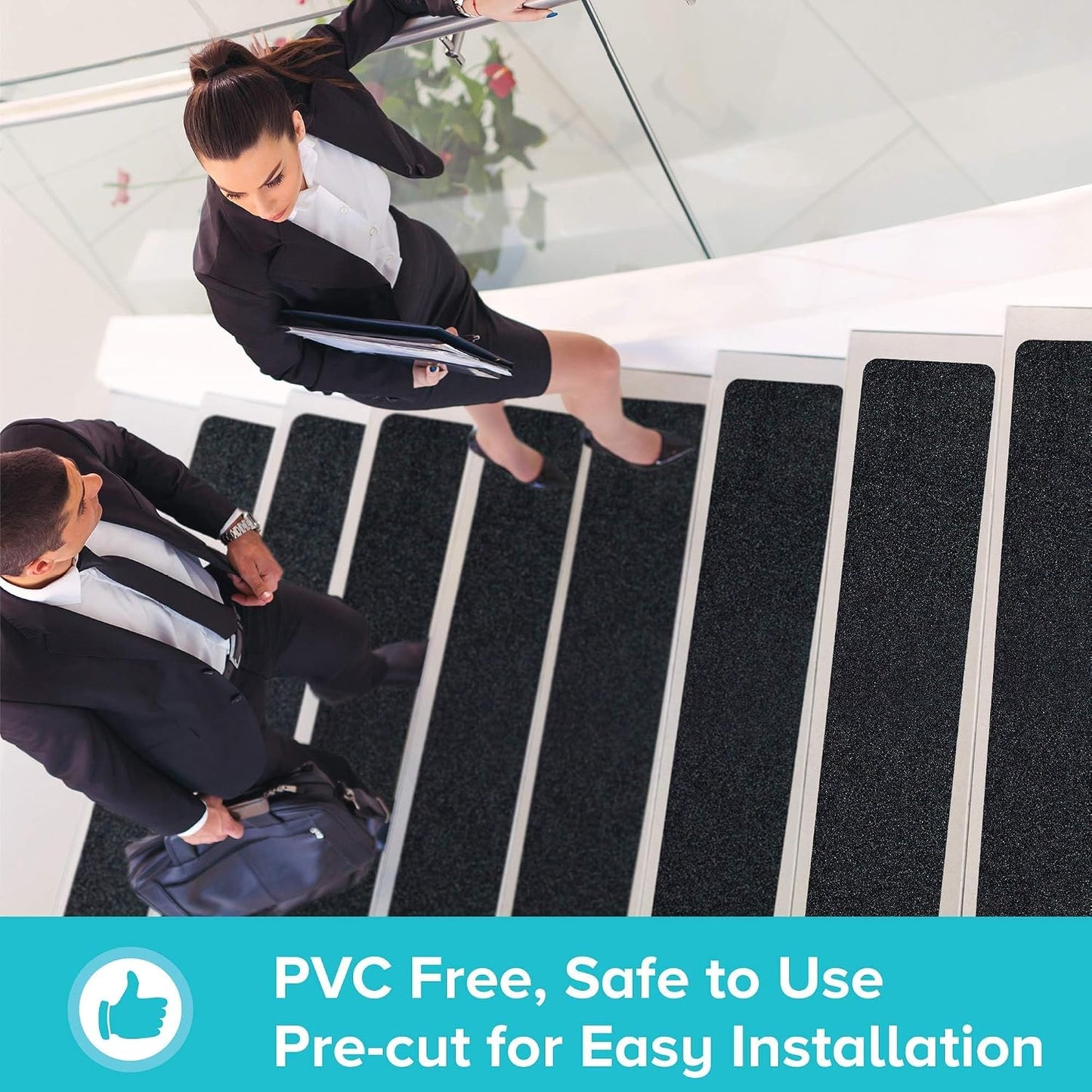 Lifegrip Anti Slip Tape, 4 Inch x 15 Foot Non-Slip Traction Grip Tape for Stairs, Waterproof Stair Treads Grip Non Slip, Non Skid Tape for Steps, Outdoor Black Grip Tape (4" X 15')