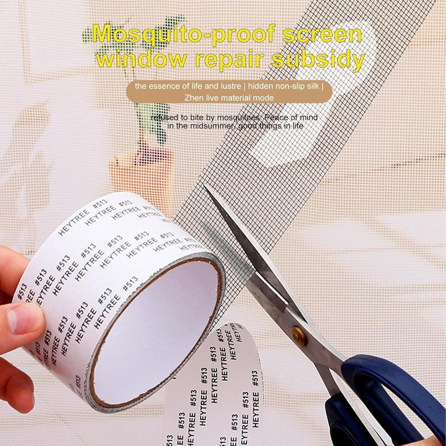 Screen Repair Tape, Screen Door Repair Patch, Waterproof Window Screen Repair Tape, Strong Adhesive Screen Repair Tape, Screen Tape Mesh Repair for Screen Door Holes Tears Instantly, Gray