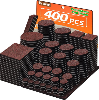 Felt Furniture Pads 300 Pieces, Furniture Pads for Hardwood Floors, Felt Pads for Chair Legs Furniture, Floor Protectors for Furniture Black