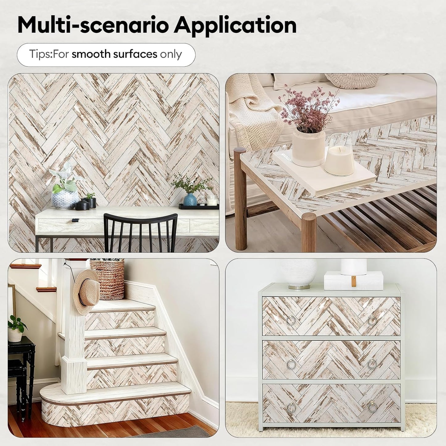 17"x118" Peel and Stick Wallpaper for Renter Friendly, Removable Wallpaper Peel and Stick, Self-Adhesive Textured Contact Paper for Walls, Cabinets, Countertops(Geometric Clay)