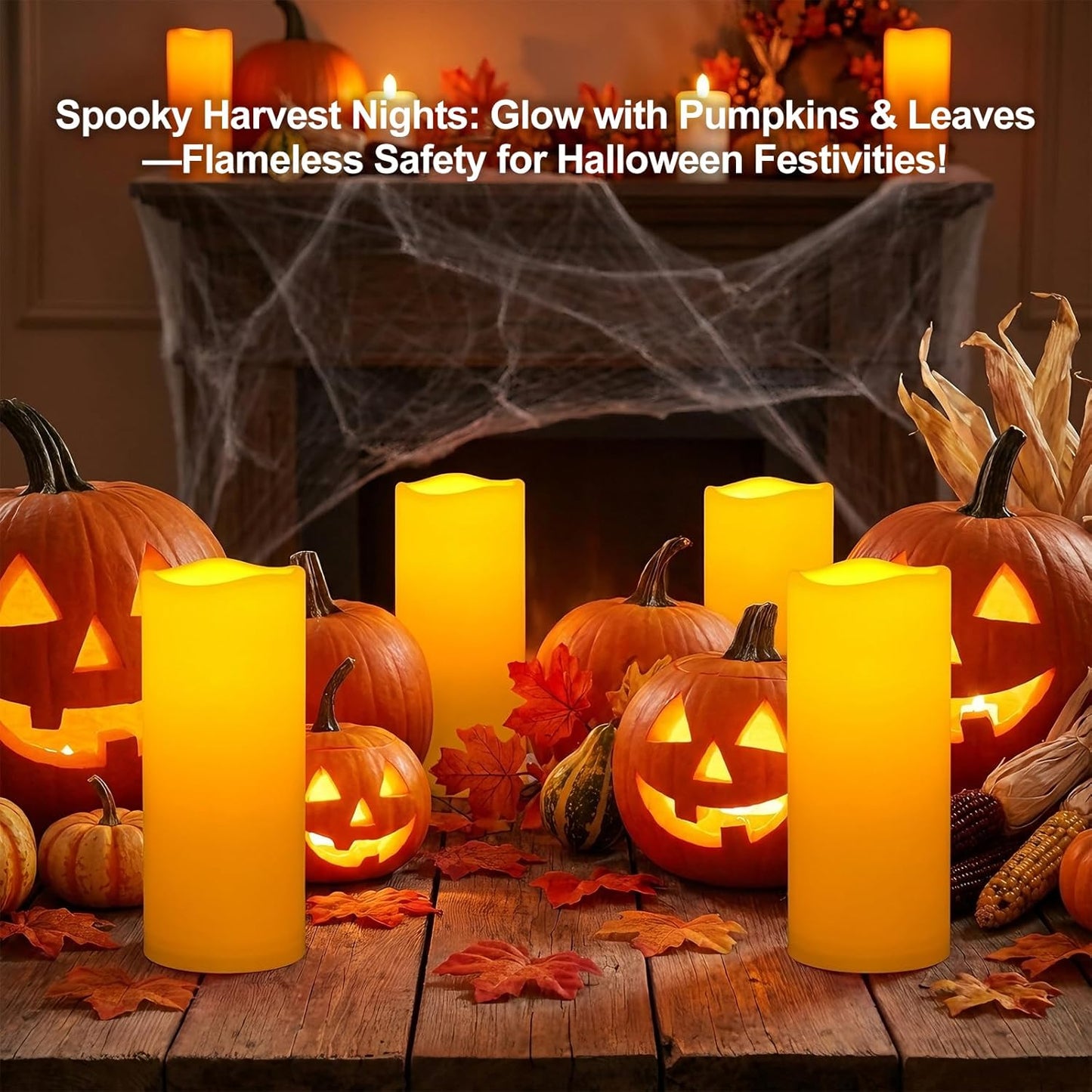 Amagic 3 Pack 4"x 6"8" 10" Outdoor Plastic Electric flameless Candles with Remote Control and Timer, Battery Operated Flickering LED Pillar Fake Candle for Home, Wedding Decor, Ivory
