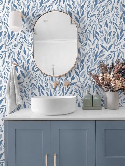Safiyya Peel and Stick Wallpaper Boho Modern Beige Leaf Contact Paper Peel and Stick Wall Paper Self Adhesive Removable Wallpaper for Bedroom Bathroom Vinyl Roll 78.7"x17.3"