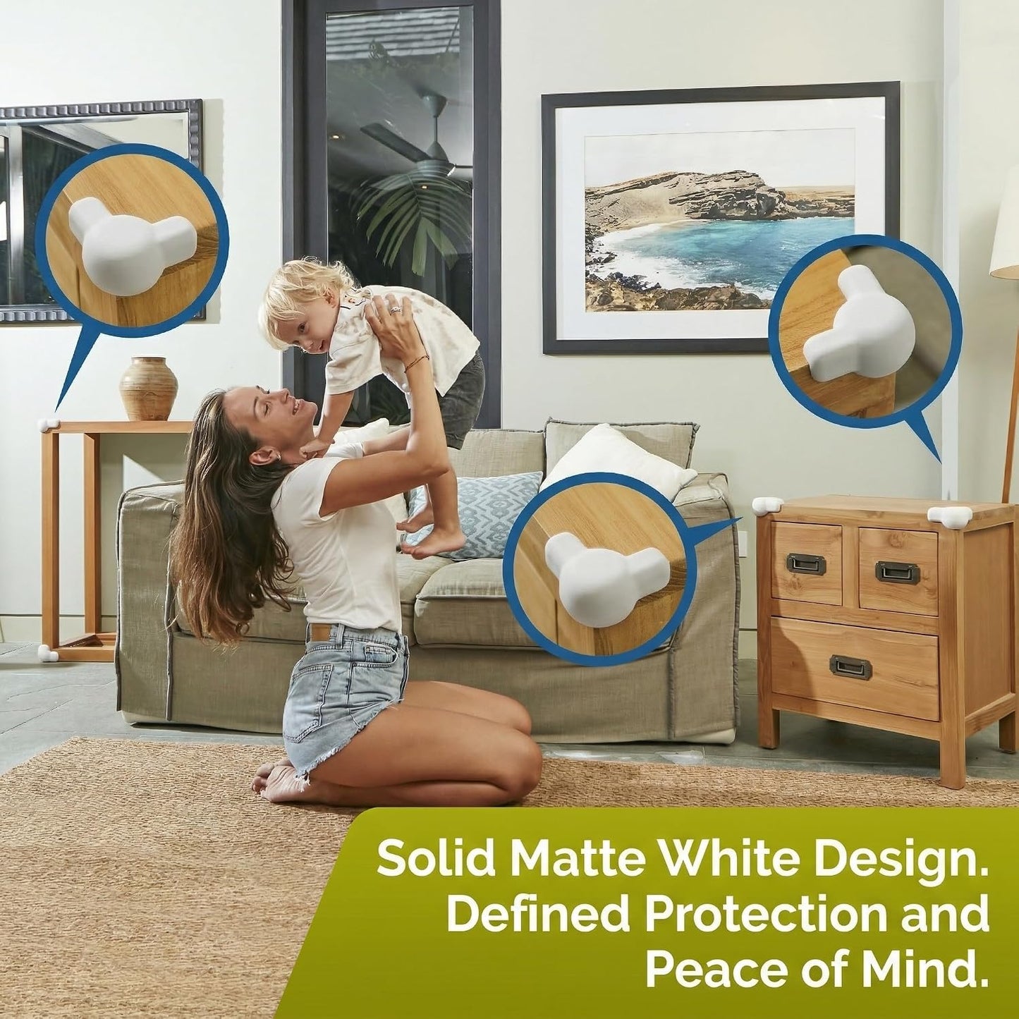 Silicone Corner Protectors for Baby Proofing – Soft Adhesive Corner Guards for Tables & Furniture, Child Safety Edge & Corner Bumpers. Protects Toddlers from Sharp Edges (12 Pack/Brown)