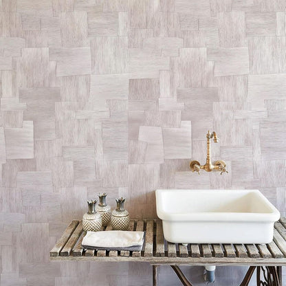 17"x118" Peel and Stick Wallpaper for Renter Friendly, Removable Wallpaper Peel and Stick, Self-Adhesive Textured Contact Paper for Walls, Cabinets, Countertops(Geometric Clay)