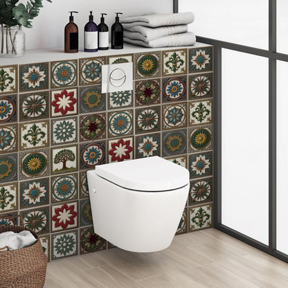 Peel and Stick Backsplash Tile Sticker for Kitchen and Bathroom Walls - 24 Removable 5.9"x5.9" Tiles, Waterproof
