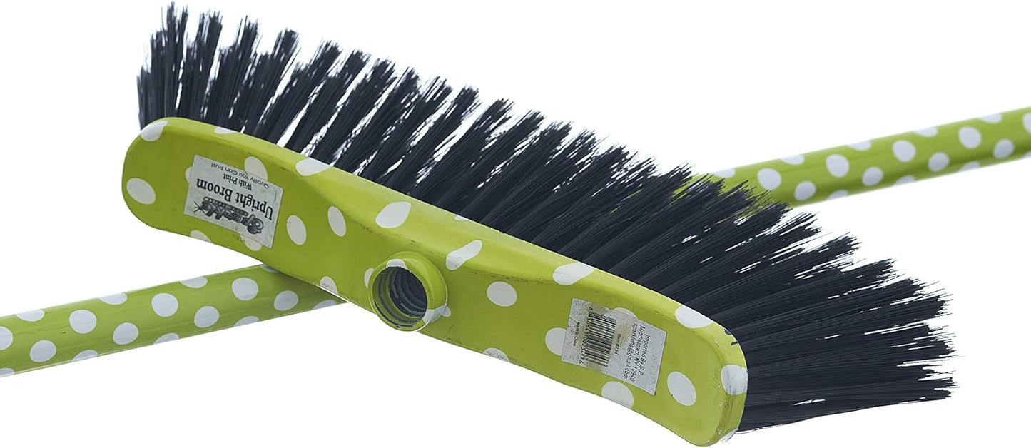 Superio Grey Broom, Heavy-Duty Indoor & Outdoor Broom with 48-Inch Handle, Multi-Surface Floor Cleaning for Home, Kitchen, Garage & Office