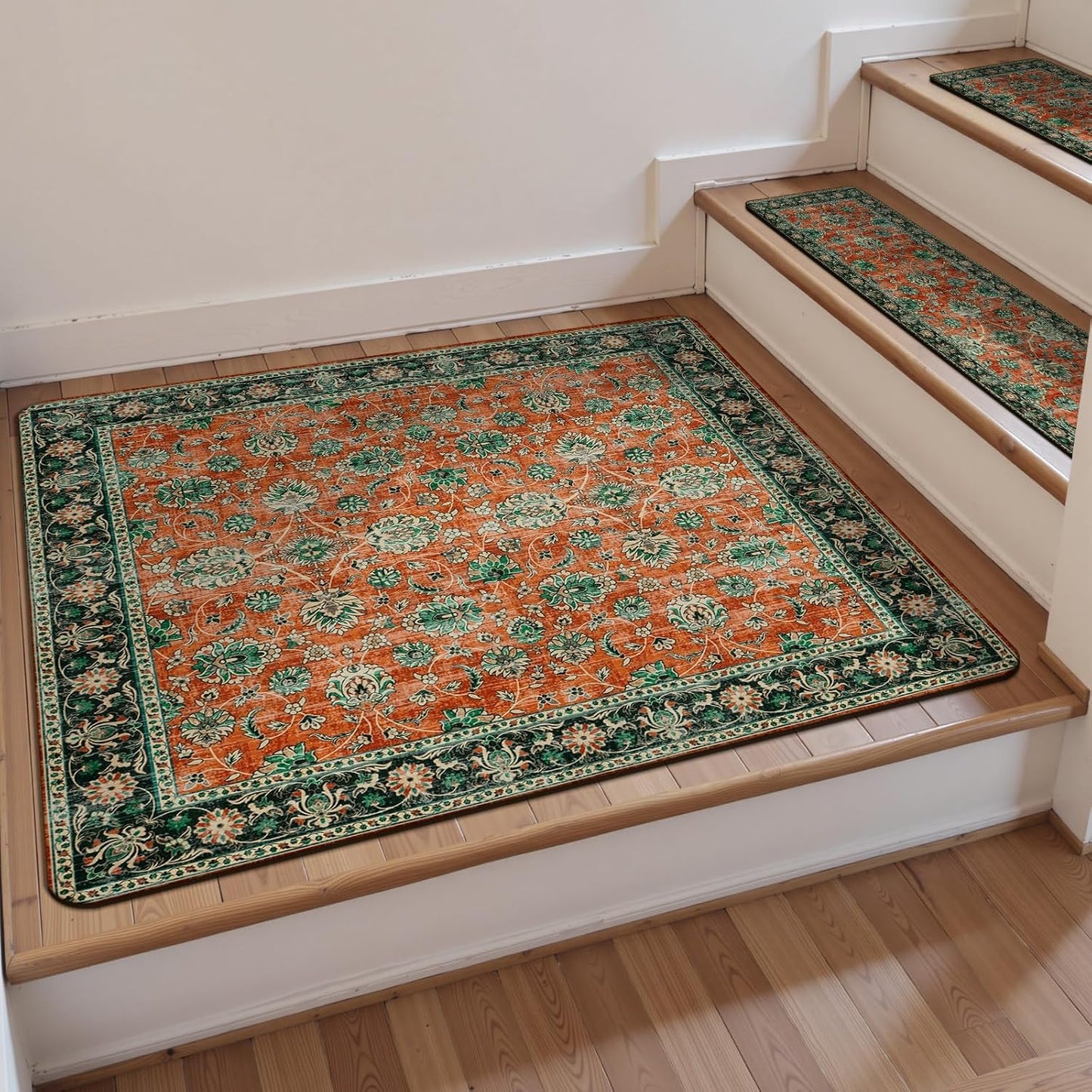 OJIA Extra Non-Slip Stair Treads for Wooden Steps 15PCS, 30"X8" Rubber Indoor Stair Runner Slip Resistant Stair Rugs Safety Mats for Dogs, Kids & Elders, Stairway Grip Step Treads, Gray