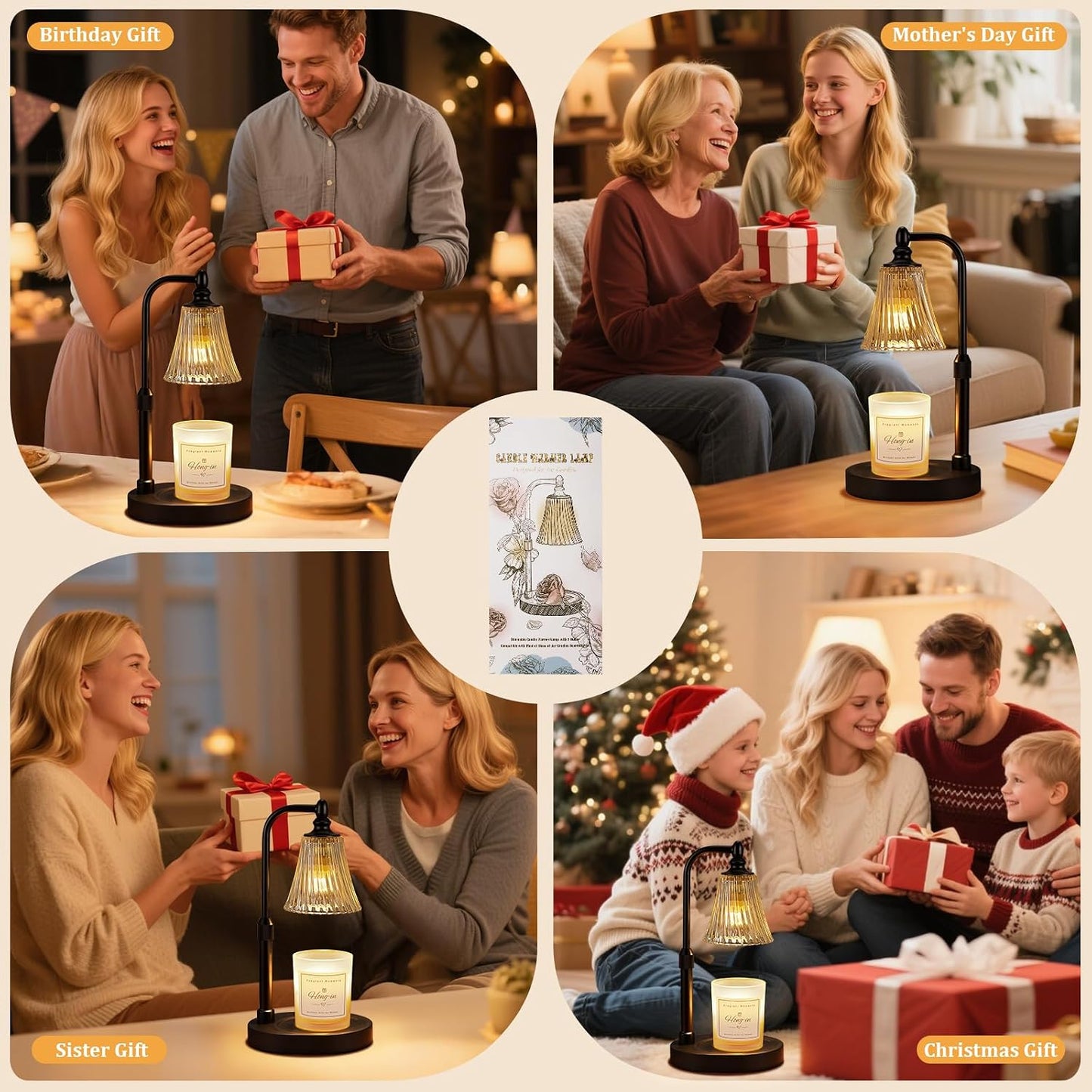 Candle Warmer Lamp with Timer Dimmable,Birthday Gifts for Women Mom Sister,Adjustable Height Wax Melt Warmer for Jar Candles,House Warming Gifts New Home,Ideal for Office,Dorm,Bedroom Home Decor