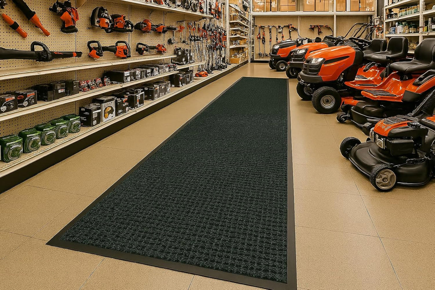Guardian WaterGuard Indoor/Outdoor Wiper Scraper Floor Mat, Rubber/Nylon, 3'x4', Grey