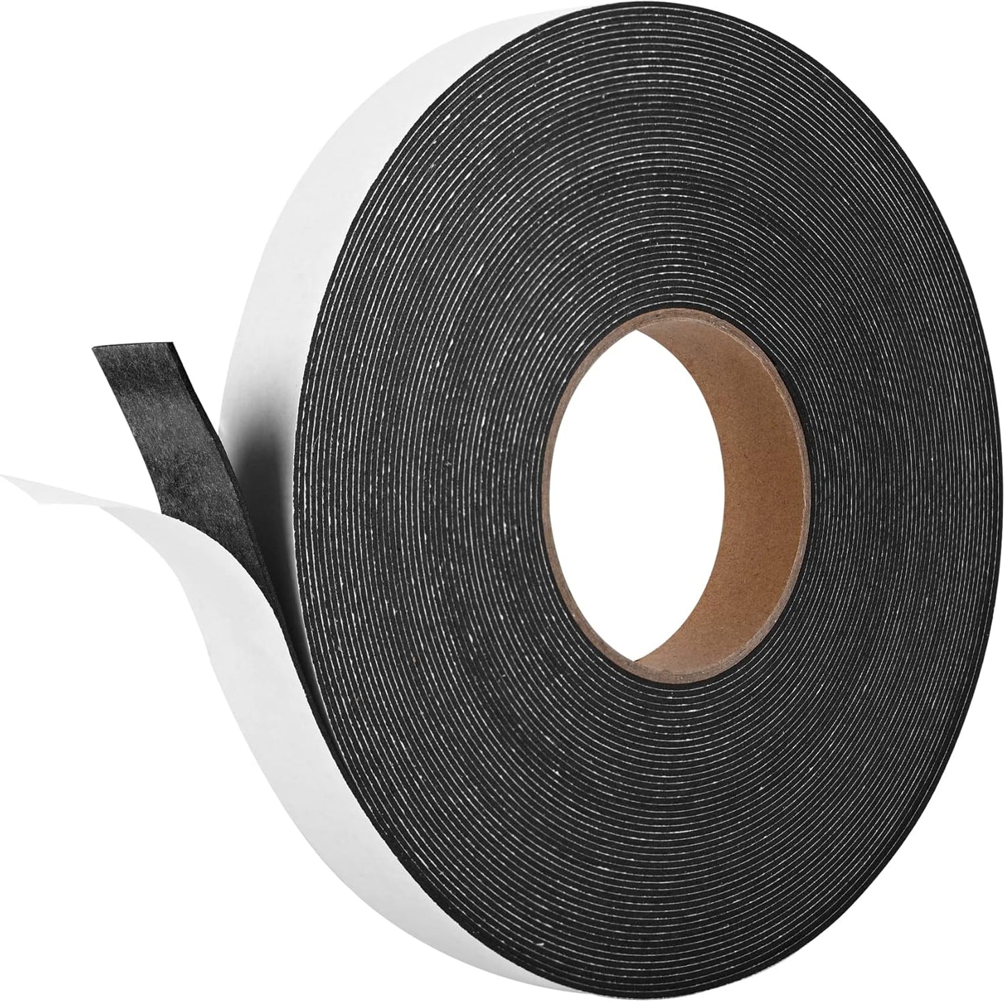 Kikerike Self Adhesive Foam Tape Weatherstrip 1/2In x 1/4In x 42Ft High Density Foam Insulation Strips Seal Weather Stripping with Strong Adhesive for Door and Window Sound Isolation Soundproofing