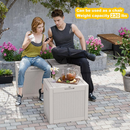 150 Gallon Waterproof Outdoor Storage Box,Resin Deck Box,Lockable Outside Storage Box Container for Patio Furniure,Garden,Tools (150 Gallon,Black)