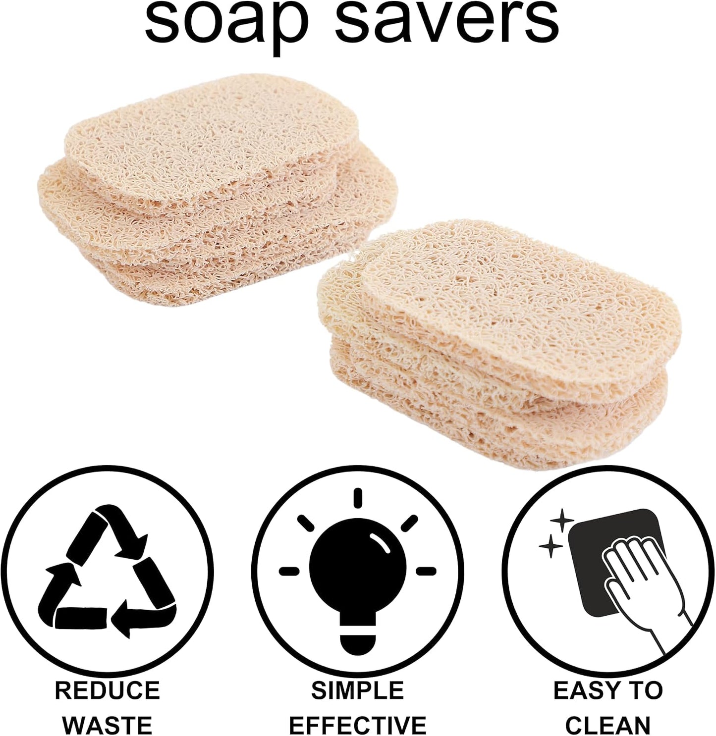 Snowkingdom 4 Pack White Soap Saver Holder for Bar Soap Shower Bathroom Dish Self Draining Lift Pad Porous Construction air circulate 2.9" x 4.5" PVC Non-BPA Non-Slip Durable