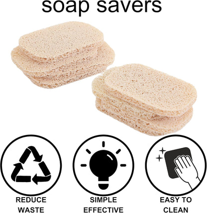 Snowkingdom 4 Pack White Soap Saver Holder for Bar Soap Shower Bathroom Dish Self Draining Lift Pad Porous Construction air circulate 2.9" x 4.5" PVC Non-BPA Non-Slip Durable