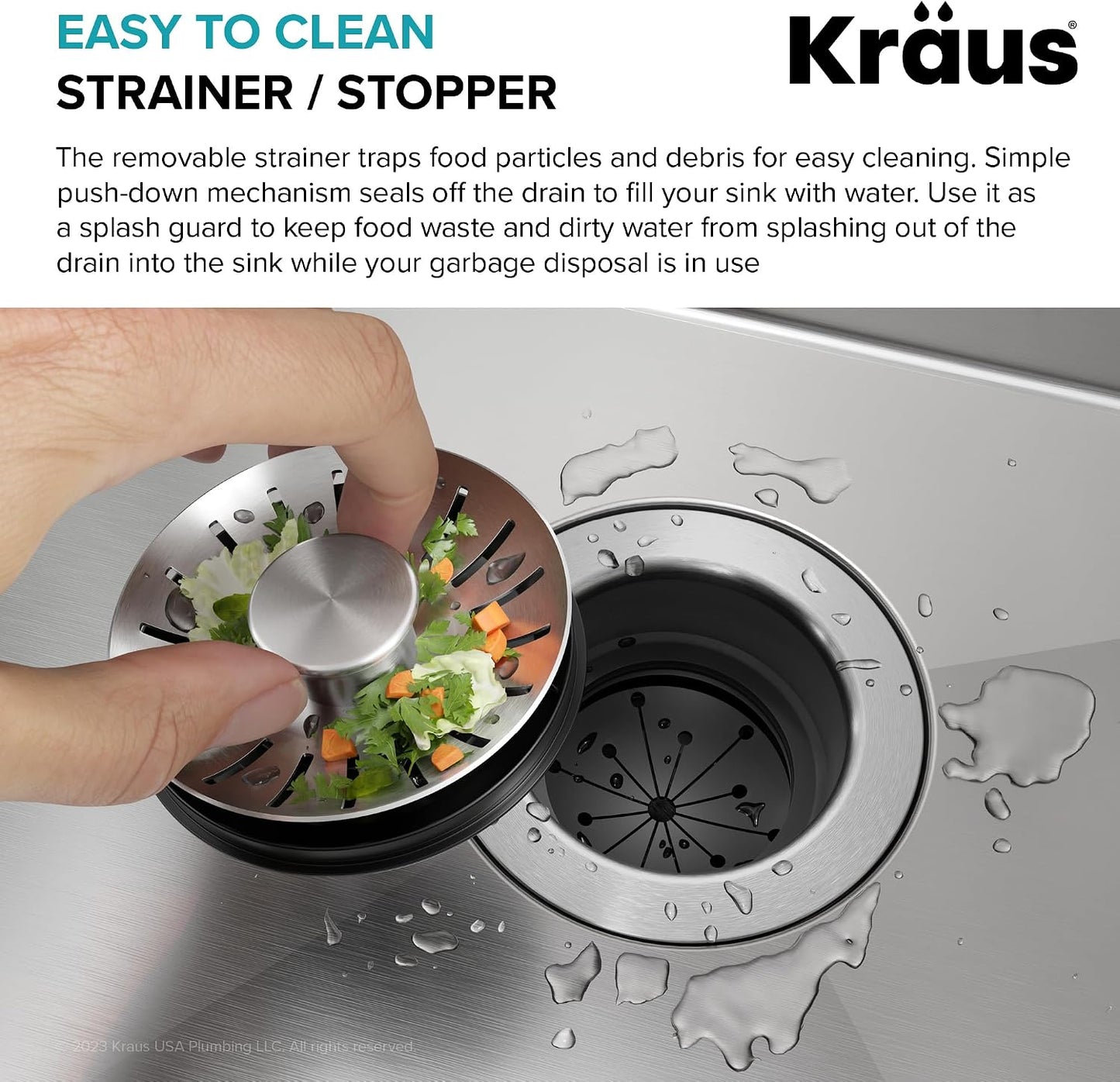 KRAUS Stainless Steel Basket Strainer, BST-1