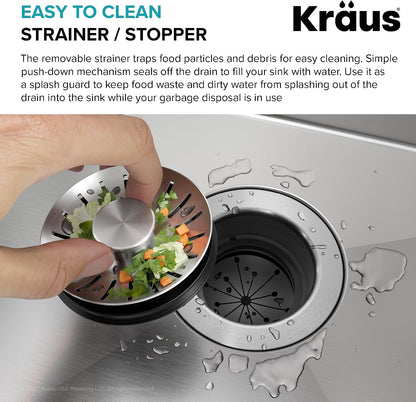 KRAUS Stainless Steel Basket Strainer, BST-1