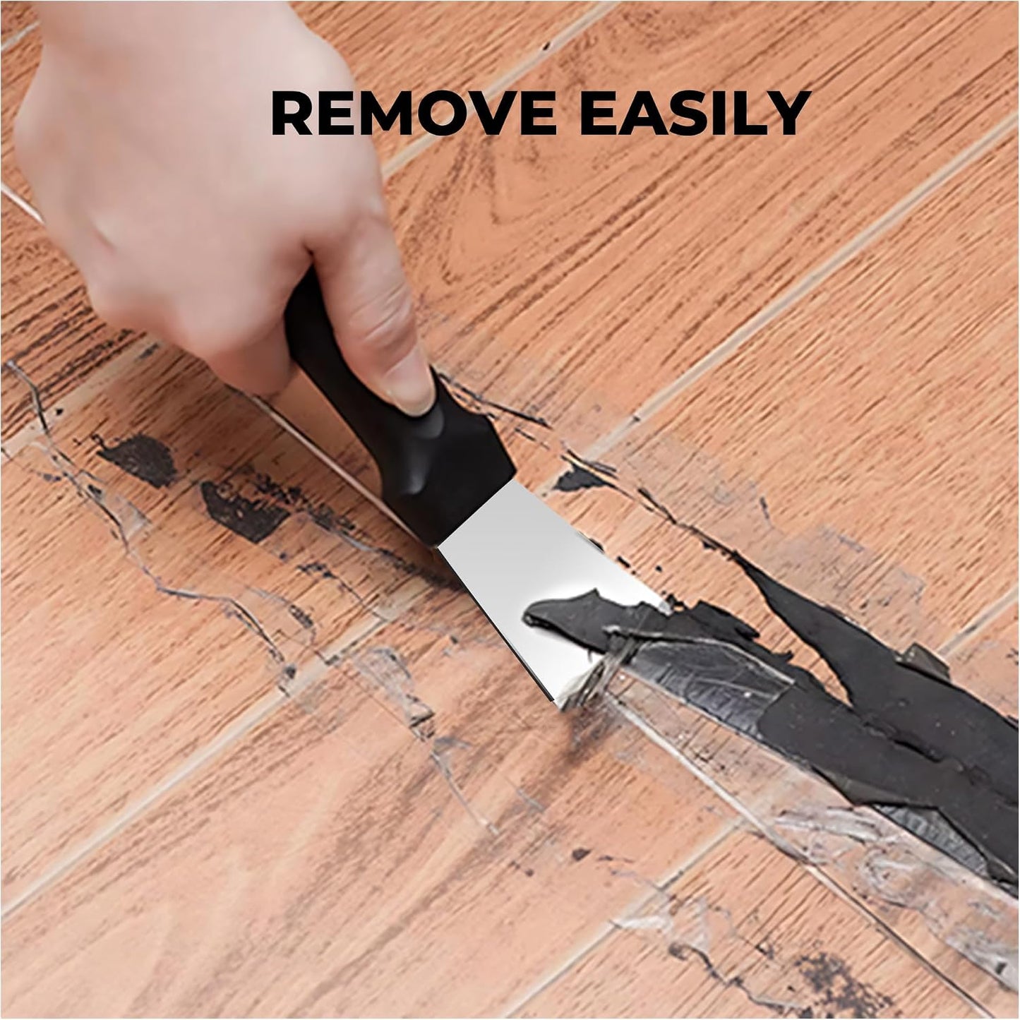 Glass Stove Curved Edge Scraper Flexible Black Straight Tool for Grease and Residue Removal