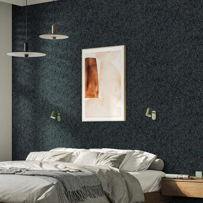 15.7" X 118" Black Silk Wallpaper Embossed Self Adhesive Peel and Stick Wallpaper Contact Paper Removable Waterproof Kitchen Vinyl Wrap Cabinet Furniture Textured Renter Friendly Wall Gift Paper