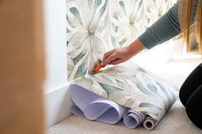 Peel and Stick Wallpaper Roll 17.5 x 216 Whispering Tales Design in Vinyl Sticker Paper for Accent Panels, Bedroom, Kitchen, Office or Shelf Liner