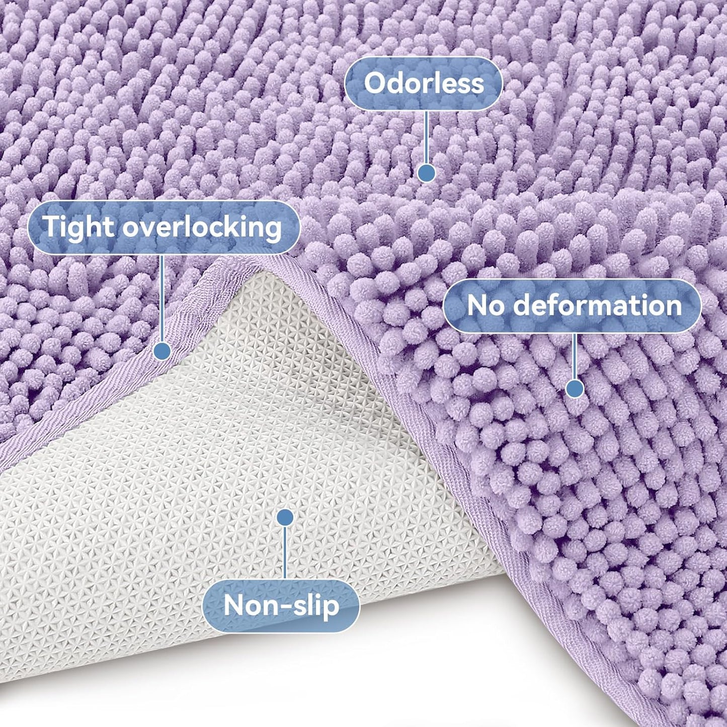 Bcoimo Bathroom Rugs 24x17, Bath Mats for Bathroom Non Slip with Rubber Backing,High Absorbent Microfiber Bath Rugs Quick Drying, Machine Washable, Durable Decor