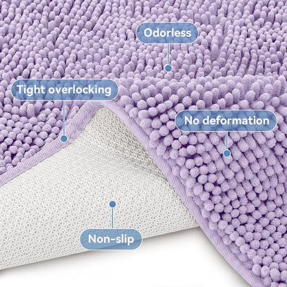 Bcoimo Bathroom Rugs 24x17, Bath Mats for Bathroom Non Slip with Rubber Backing,High Absorbent Microfiber Bath Rugs Quick Drying, Machine Washable, Durable Decor