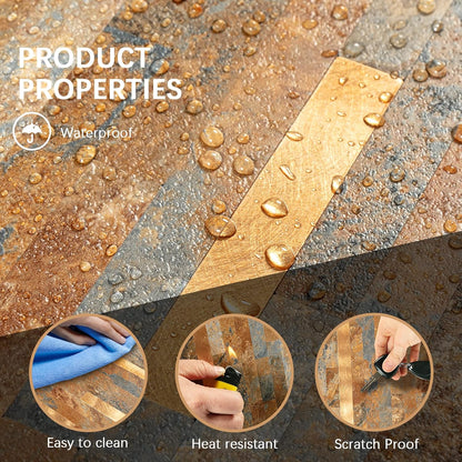 Midcard 10 Sheets Peel and Stick Backsplash PVC Wall Tile,for Kitchen Backsplash